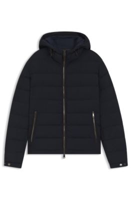 Down-filled jacket with water-repellent finish