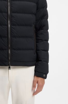 Down-filled jacket with water-repellent finish, Dark Blue