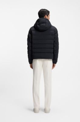 Down-filled jacket with water-repellent finish