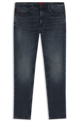 Jean Extra Slim en denim stretch bleu fonc&eacute;, Bleu