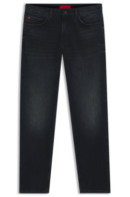 Dark-blue slim-fit jeans in stretch denim, Dark Blue