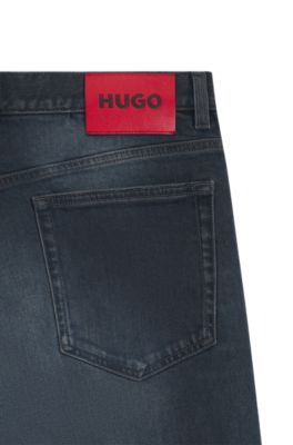 Ash-blue slim-fit jeans in stretch denim, Blue