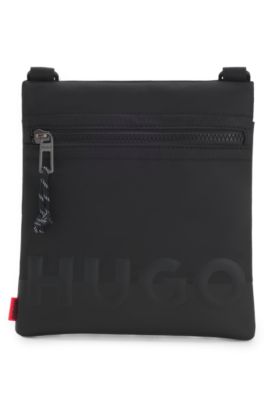 Sac enveloppe en twill avec logo revisit&eacute;, Noir