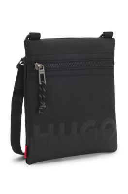 Split-logo envelope bag in twill, Black