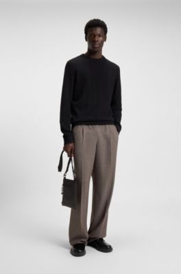 Sac enveloppe en twill avec logo revisit&eacute;, Noir