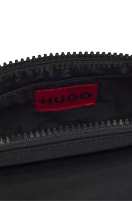 Belt bag with tonal logo, Black