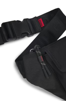 Belt bag with tonal logo, Black