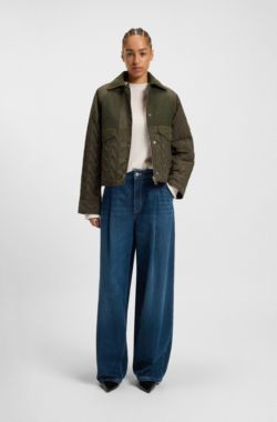 V-Neck Hardware One-Piece Swimsuit