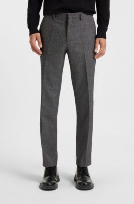 Two-piece extra-slim-fit suit in wool-blend tweed, Light Grey
