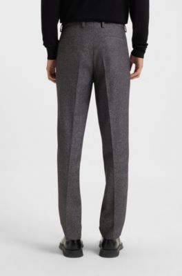 Traje de dos piezas extra slim fit de tweed de mezcla de lana, Gris claro