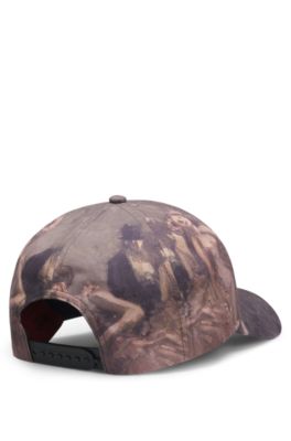 Ballerina-artwork cap with logo, Patterned