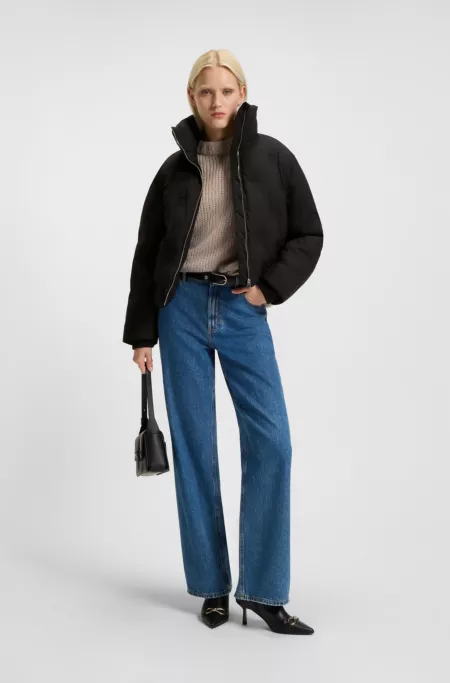 Stacked-logo jacket with water-repellent finish