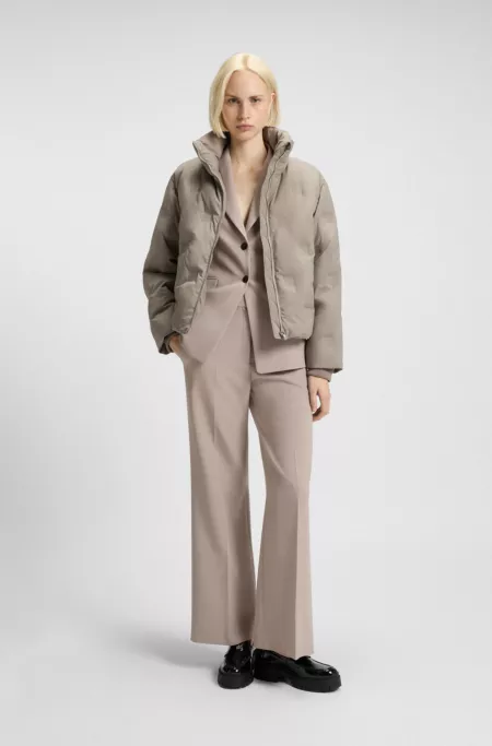 Stacked-logo jacket with water-repellent finish