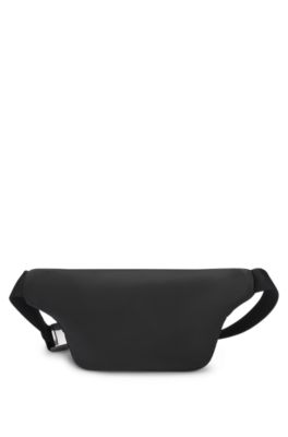 Belt bag with stacked logo, Black