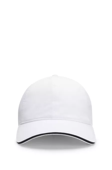 Gloss-logo cap in taffeta