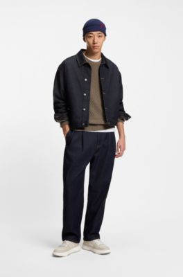 Chaqueta regular fit en denim azul oscuro, Azul oscuro