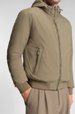 Chaqueta repelente al agua con relleno de plum&oacute;n, Marr&oacute;n claro