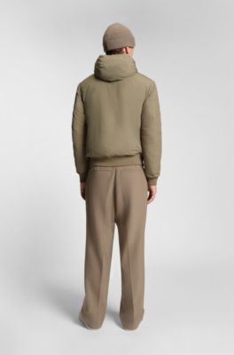 Down-filled jacket with water-repellent finish, Light Brown