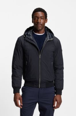 Down-filled jacket with water-repellent finish, Dark Blue