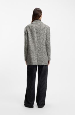 Oversized-fit blazer with structured pattern, Patterned