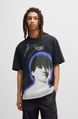 T-shirt de supporter HUGO&nbsp;x&nbsp;VCARB avec photo de Yuki&nbsp;Tsunoda, Noir