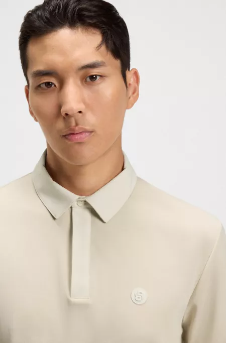 Performance polo shirt with Double B monogram