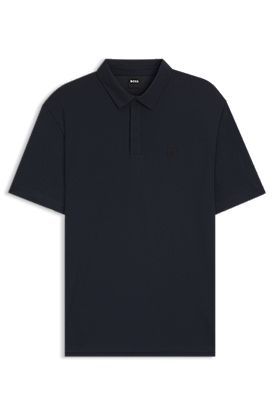 Performance polo shirt with Double B monogram trim