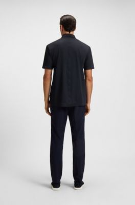 Polo t&eacute;cnico con detalle de monograma Double&nbsp;B, Azul oscuro