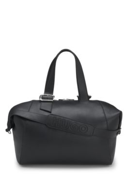 Bolso tote grande con tama&ntilde;o ajustable, Negro
