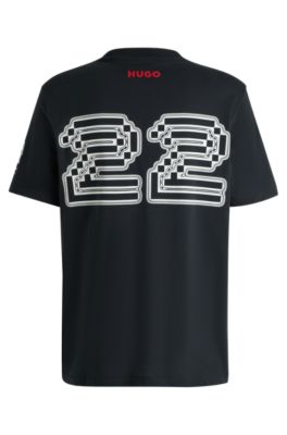 HUGO x VCARB fanwear T-shirt with Yuki Tsunoda graphics, Black