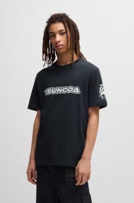 HUGO x VCARB fanwear T-shirt with Yuki Tsunoda graphics, Black