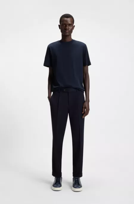 Suede-backtab trainers in leather