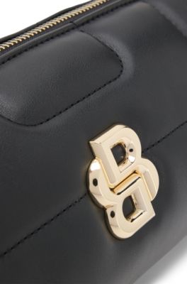 Shoulder bag with Double B monogram, Black