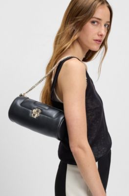 Shoulder bag with Double B monogram, Black