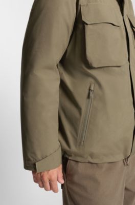 Water-repellent jacket with padded inner, Light Brown