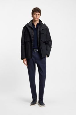 Water-repellent jacket with padded inner, Dark Blue