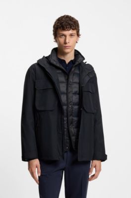 Water-repellent jacket with padded inner, Dark Blue