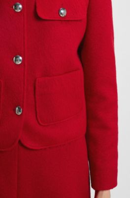 Regular-fit blazer with metal buttons, Red