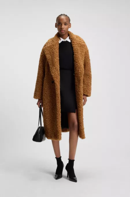 Faux-fur coat in an oversized fit
