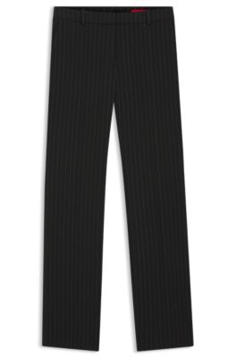 Regular-fit trousers with sparkling pinstripe, Patterned