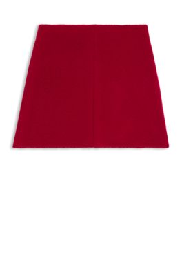 Minifalda evas&eacute; con efecto de textura, Rojo