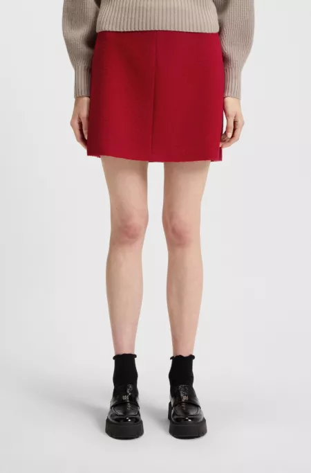 A-line mini skirt with textured effect