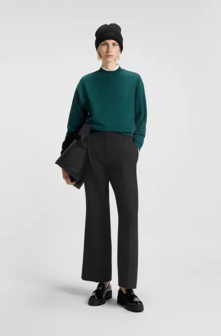 Regular-fit trousers with wide leg