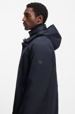 Padded-inner jacket with water-repellent finish, Dark Blue