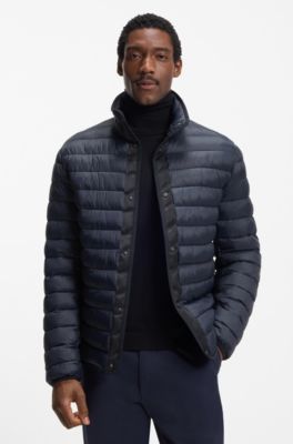 Padded-inner jacket with water-repellent finish, Dark Blue