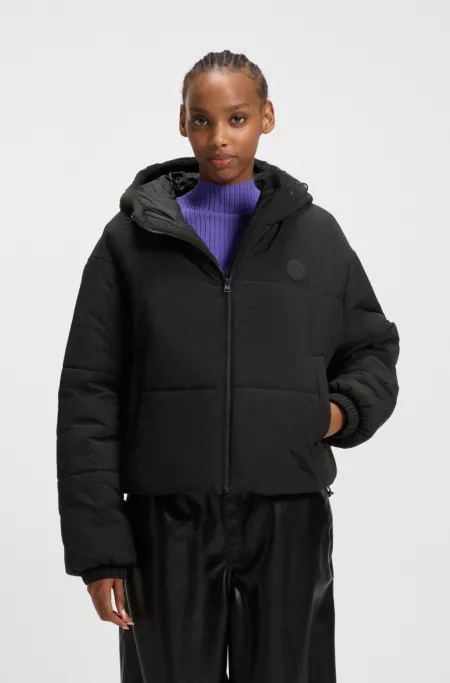 Bubble-shape padded jacket with water-repellent finish