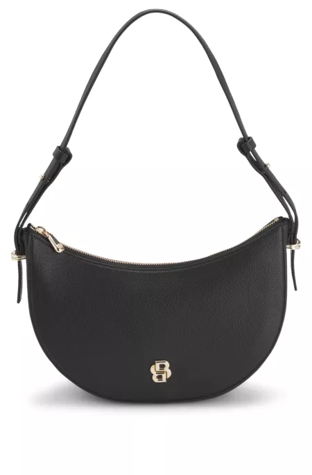Leather crossbody bag with Double B monogram