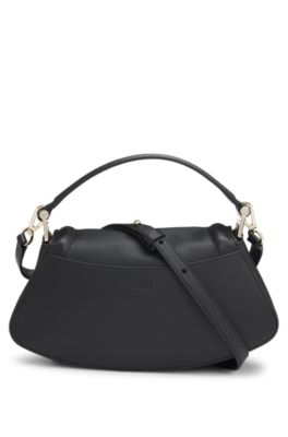 Ariell shoulder bag in leather, Black