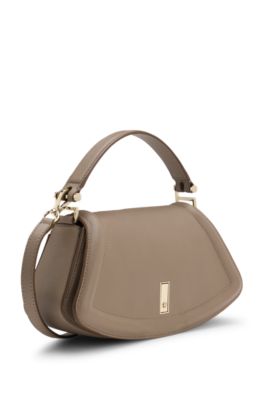 Ariell shoulder bag in leather, Light Brown