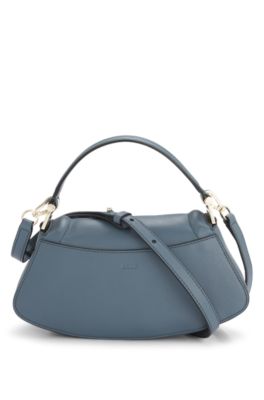 Ariell shoulder bag in leather, Light Blue